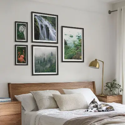 Set de tablouri decorative de perete cu peisaje și animale sălbatice din natură