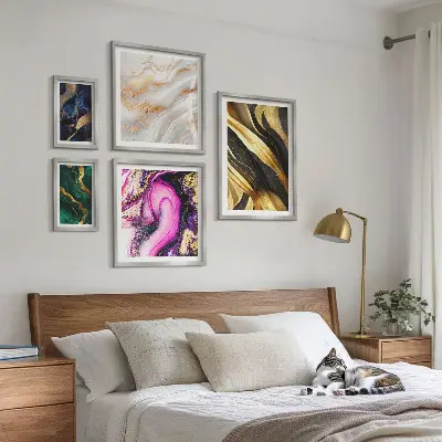 Set de tablouri decorative pentru perete modele abstracte moderne