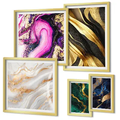Set de tablouri decorative pentru perete modele abstracte moderne