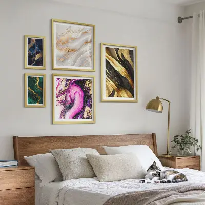 Set de tablouri decorative pentru perete modele abstracte moderne
