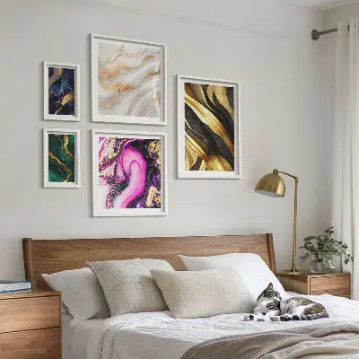 Set de tablouri decorative pentru perete modele abstracte moderne
