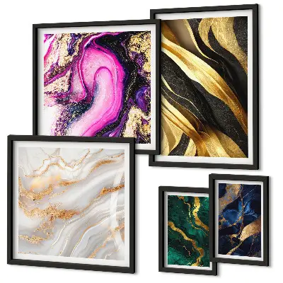 Set de tablouri decorative pentru perete modele abstracte moderne