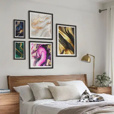 Set de tablouri decorative pentru perete modele abstracte moderne