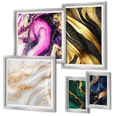Set de tablouri decorative pentru perete modele abstracte moderne