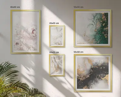 Poliptic înrămat cu accente florale și eleganță abstractă