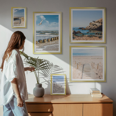 Decorațiune de perete set tablouri Peisaje de plajă de pe litoral