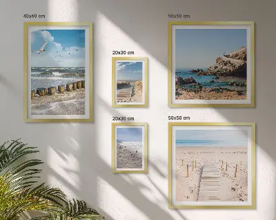 Set de tablouri decorative pentru perete peisaje cu plajă și litoral