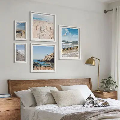 Set de tablouri decorative pentru perete peisaje cu plajă și litoral