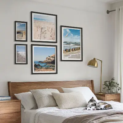 Set de tablouri decorative pentru perete peisaje cu plajă și litoral