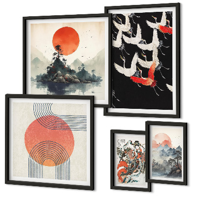 Polyptic înrămat Tradiția naturii în arta japoneză
