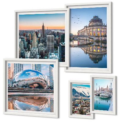 Decorațiune de perete set tablouri Peisaje urbane arhitectură natură