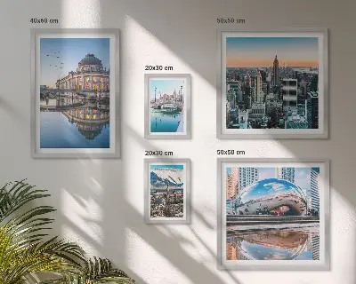 Set de tablouri decorative de perete peisaje urbane cu arhitectură și natură