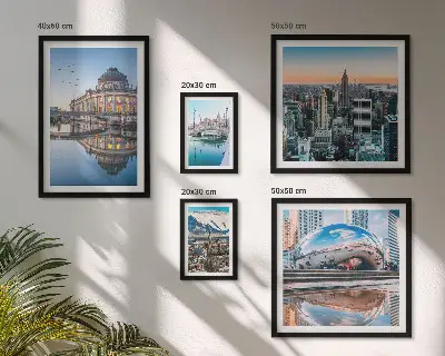 Set de tablouri decorative de perete peisaje urbane cu arhitectură și natură
