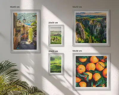 Peisaje rurale fermecătoare tablou poliptic înrămat