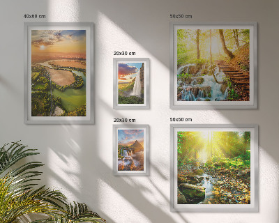 Decorațiune de perete set tablouri Peisaje, cascade, văi