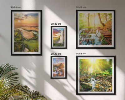 Decorațiune de perete set tablouri Peisaje, cascade, văi
