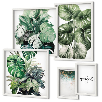 Decorațiune de perete set tablouri Motive vegetale moderne