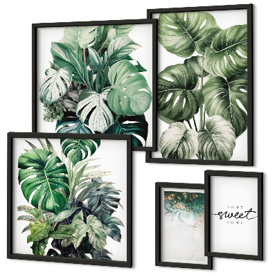 Decorațiune de perete set tablouri Motive vegetale moderne