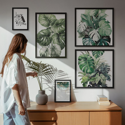 Decorațiune de perete set tablouri Citate abstracte despre plante