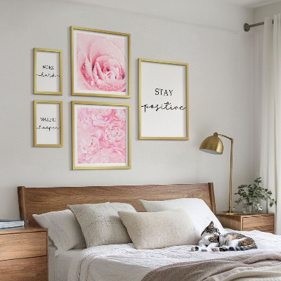 Decorațiune de perete set tablouri Citate motivaționale despre flori