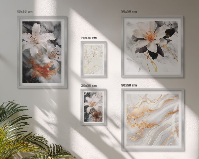 Decorațiune de perete set tablouri Eleganță de fundal floral din marmură