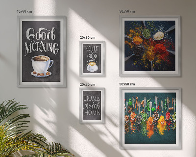 Polyptic înrămat Idei de cafea pentru iubitorii de cafea