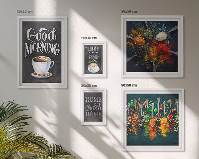 Polyptic înrămat Idei de cafea pentru iubitorii de cafea
