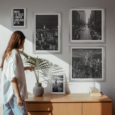 Decorațiune de perete set tablouri Vederi alb-negru ale orașului New York