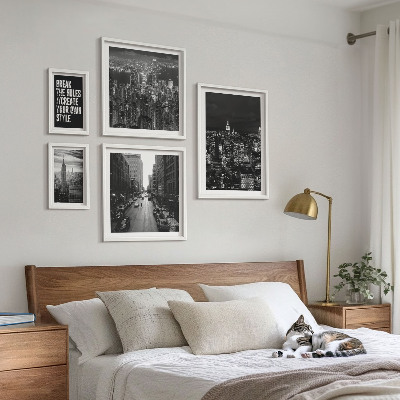 Decorațiune de perete set tablouri Vederi alb-negru ale orașului New York