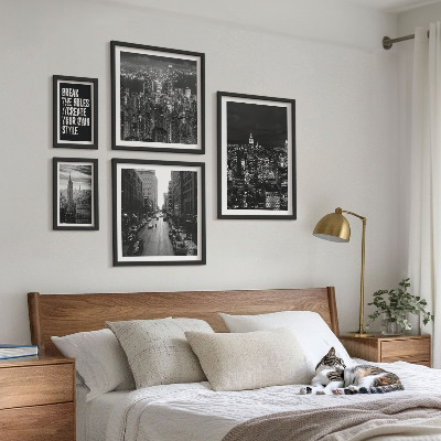 Decorațiune de perete set tablouri Vederi alb-negru ale orașului New York