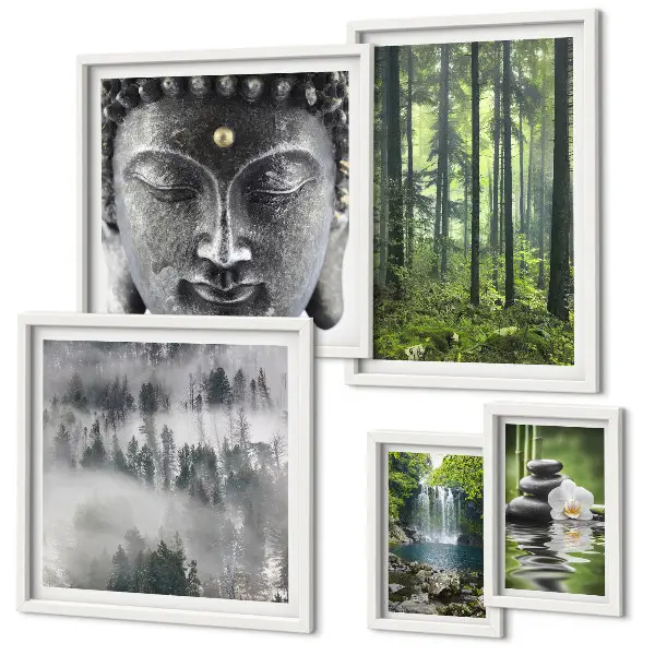 Set tablouri decorative pentru perete cu teme zen relaxante pentru natură