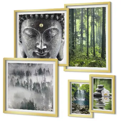 Set tablouri decorative pentru perete cu teme zen relaxante pentru natură