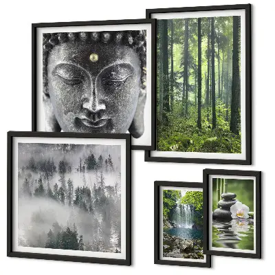 Set tablouri decorative pentru perete cu teme zen relaxante pentru natură
