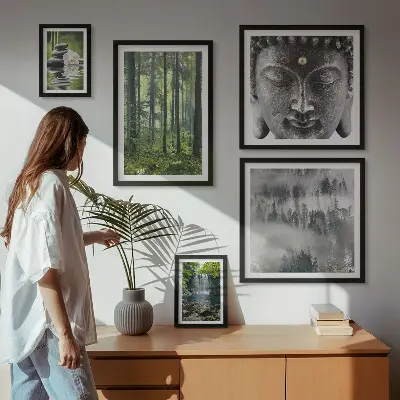 Set tablouri decorative pentru perete cu teme zen relaxante pentru natură
