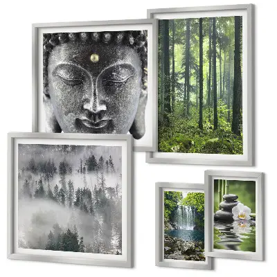 Set tablouri decorative pentru perete cu teme zen relaxante pentru natură