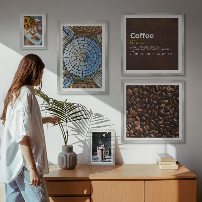 Decorațiune de perete set tablouri Dulciuri de cafea în stil rustic