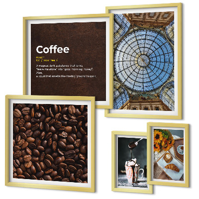 Decorațiune de perete set tablouri Dulciuri de cafea în stil rustic