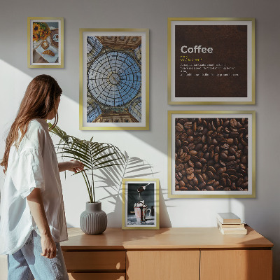 Decorațiune de perete set tablouri Dulciuri de cafea în stil rustic