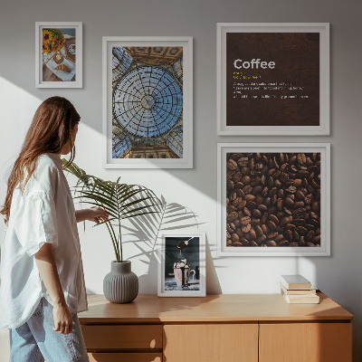 Decorațiune de perete set tablouri Dulciuri de cafea în stil rustic