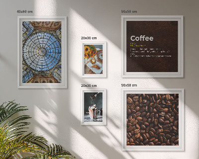 Decorațiune de perete set tablouri Dulciuri de cafea în stil rustic