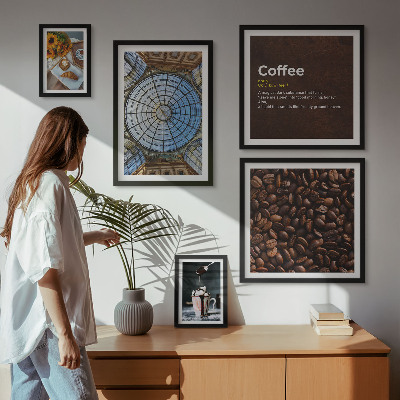 Decorațiune de perete set tablouri Dulciuri de cafea în stil rustic