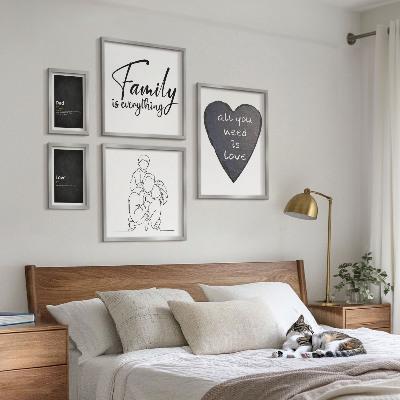 Decorațiune de perete set tablouri Valorile familiale, dragostea, apropierea