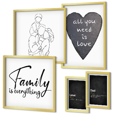 Decorațiune de perete set tablouri Valorile familiale, dragostea, apropierea