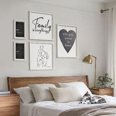 Decorațiune de perete set tablouri Valorile familiale, dragostea, apropierea