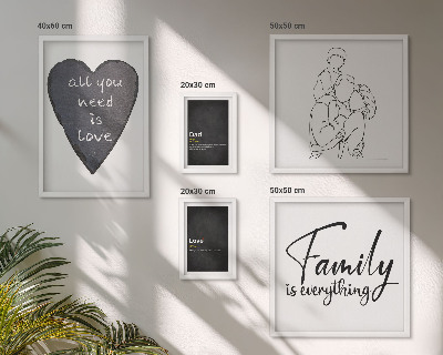 Decorațiune de perete set tablouri Valorile familiale, dragostea, apropierea