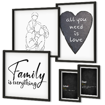 Decorațiune de perete set tablouri Valorile familiale, dragostea, apropierea