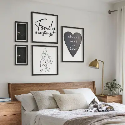 Set tablouri decorative pentru perete cu tema valorile familiei, dragostea și apropierea