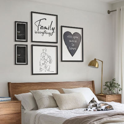 Decorațiune de perete set tablouri Valorile familiale, dragostea, apropierea