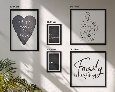 Decorațiune de perete set tablouri Valorile familiale, dragostea, apropierea
