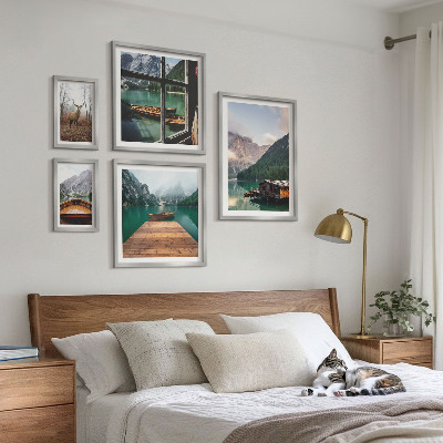 Decorațiune de perete set tablouri Peisaje montane cu lacuri